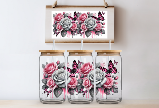 UV DTF Wrap- Roses & Butterflies