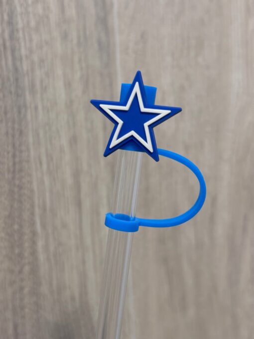 Straw Topper-  Blue Star
