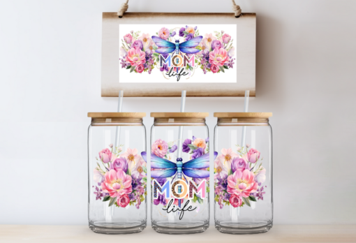 UV DTF Wrap- Mom Life Dragonfly