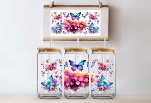 UV DTF Wrap- Colorful Butterflies #2