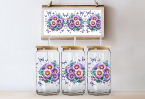 UV DTF Wrap- Pastel Flowers & Butterflies