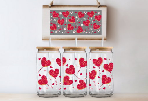 UV DTF Wrap- Red Heart Sticks