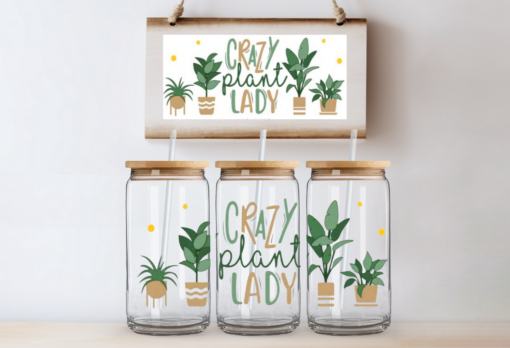UV DTF Wrap- Crazy Plant Lady