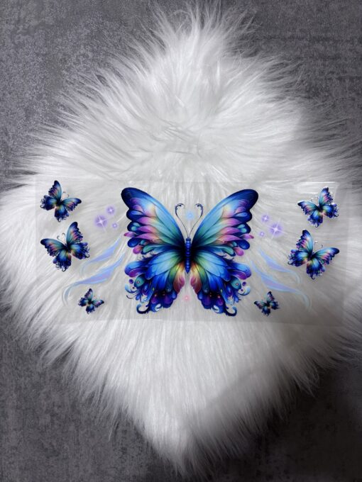 UV DTF Wrap- Butterfly Blue