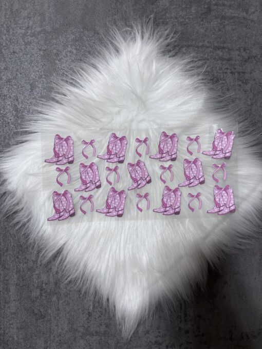 UV DTF Wrap- Pink Boots Coquette