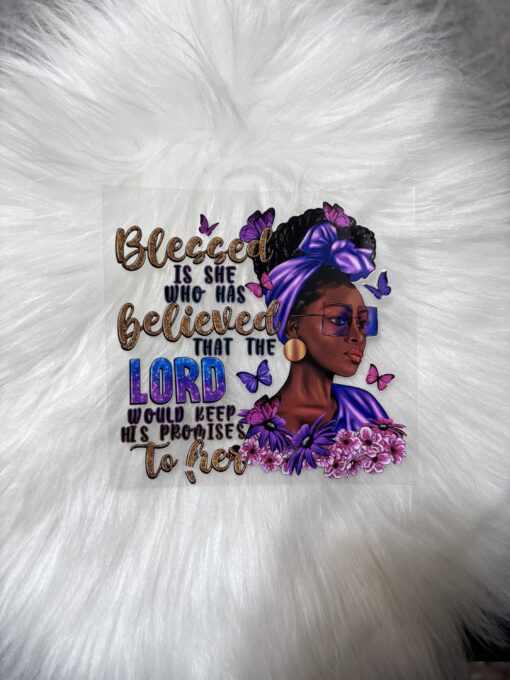 UV DTF Decal- Blessed Is She